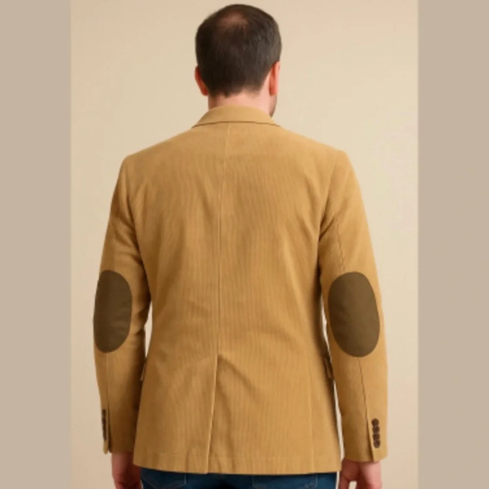 RALPH LAUREN Corduroy Blazer With Elbow Patches Paisley Lining 44LONG